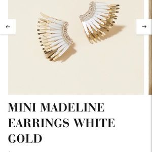 Mignonne Gavigan Gold / White Mini Madeleine earrings